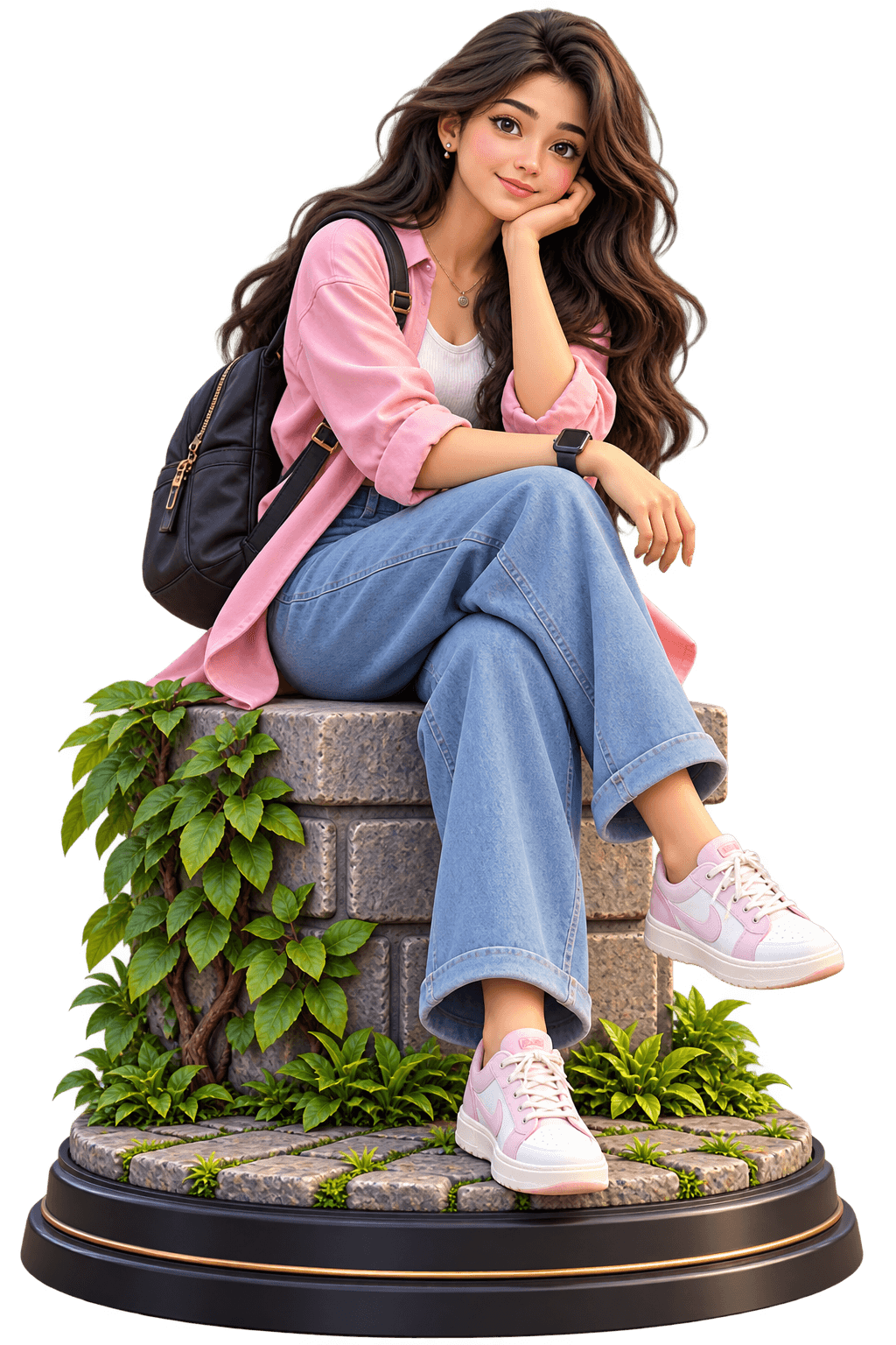 Premium 3D collectible figurine concept of a woman from KIWI Labs